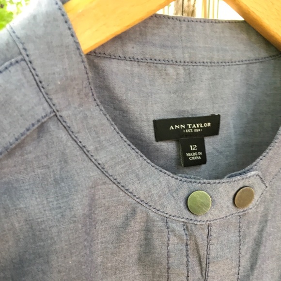 Ann Taylor convertible cotton shirt NWOT - Picture 4 of 7